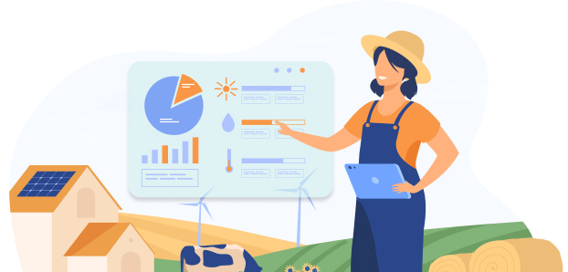 Farmer with analytics